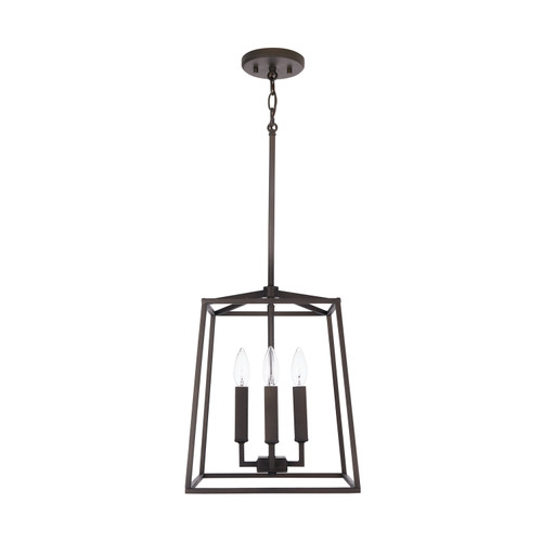 Thea 12" W x 15" H 4-Light Lantern Foyer Pendant in Oil Rubbed Bronze in Oil Rubbed Bronze   (537641OR)