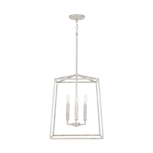 Thea 16" W x 20" H 4-Light Lantern Foyer Pendant in Mystic Sand  (537642MS)