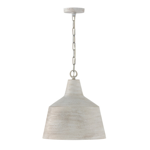 Quarry 15.50"W x 17"H Quarry 1-Light Tapered Metal Pendant in Stucco (335311SC)