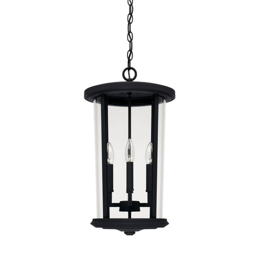 Howell 12" W x 22" H 4-Light Outdoor Hanging Lantern in Black (926742BK)