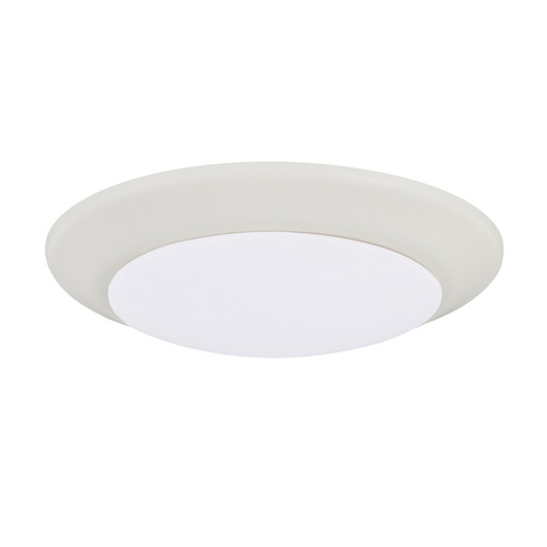 Simon 10" W x 2" H 1-Light LED Flush Mount Disc Light in White with Soft White Acrylic Diffuser  (223612WT-LD30)