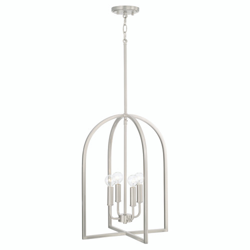 Lawson 16"W x 21"H 4-Light Arched Foyer Pendant in Brushed Nickel  (548841BN)