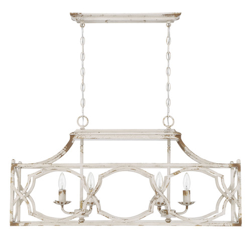 Laurent 6 Light Linear Pendant in Antique Ivory (0885-LP AI)