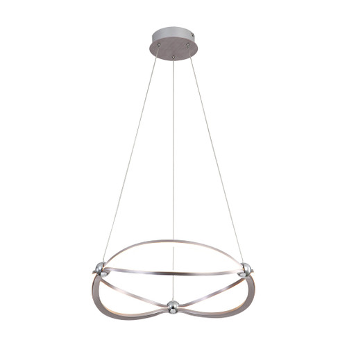 Spirale 19" LED Chandelier in Satin Nickel with No Shade (7916-19 SNC)