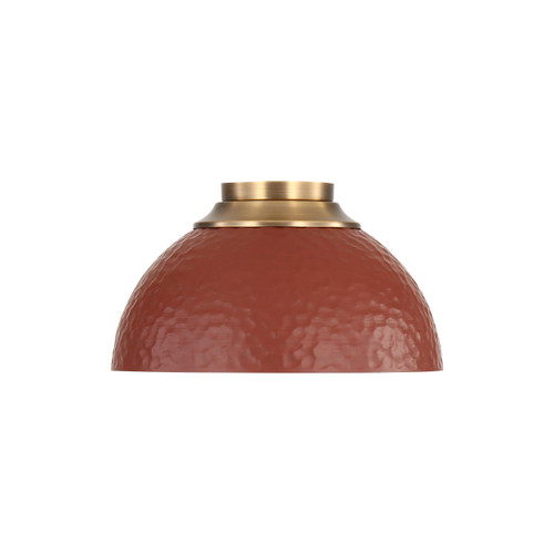 Shepard 3-Light Flush Mount in Modern Brass with Russet Clay (6950-FM MBS-RC)