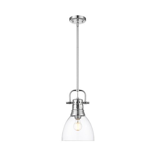 Duncan Small Pendant with Rod in Chrome with Clear Glass (3604-S CH-CLR)