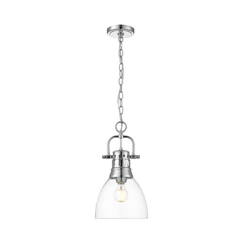 Duncan Small Pendant with Chain in Chrome with Clear Glass (3602-S CH-CLR)