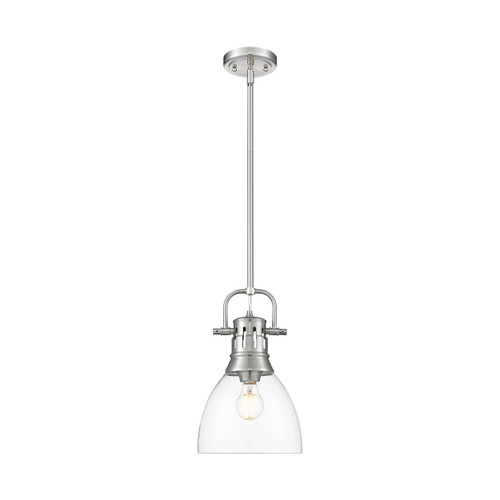 Duncan Small Pendant with Rod in Pewter with Clear Glass (3604-S PW-CLR)