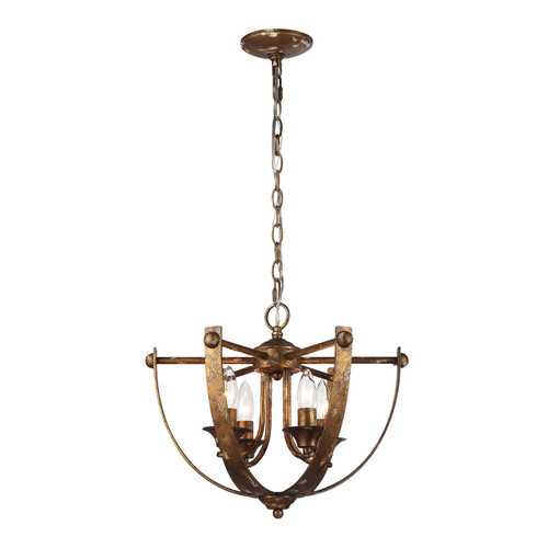 Victoria 4-Light Chandelier in Heirloom Gold (0815-4 HG)