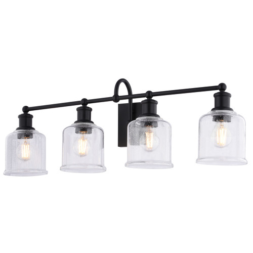 Vaxcel Northbrook 32-in. W 4 Light Vanity Matte Black (W0516)