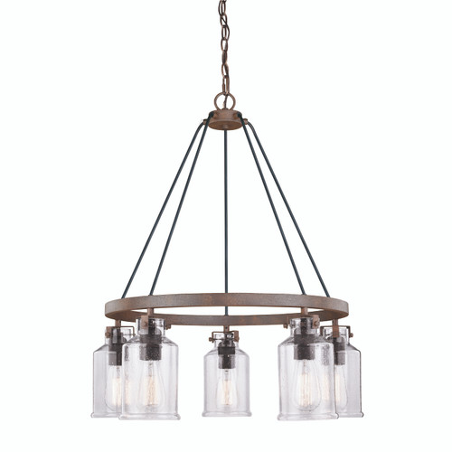 Milone 5L Chandelier Textured Rustic Bronze (H0198)