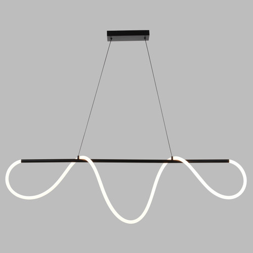 Bowman 59-in. W LED Linear Chandelier Matte Black (H0303)