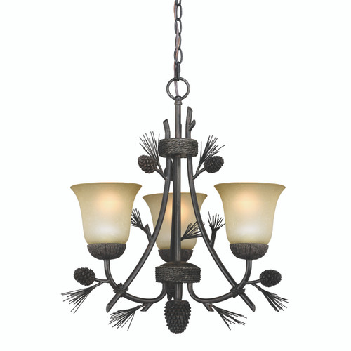 Sierra 3L Mini Chandelier Black Walnut (H0172)