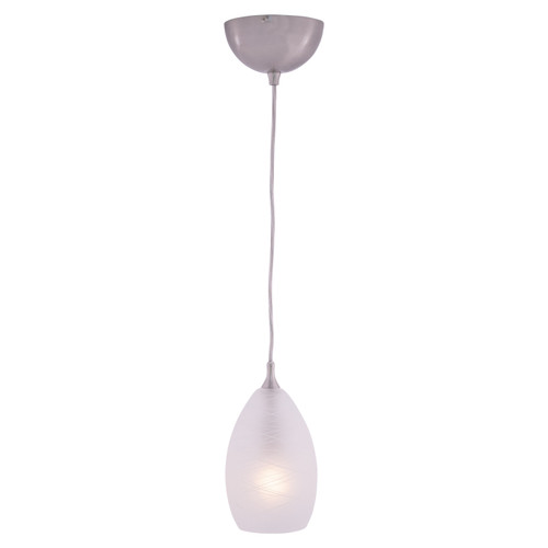Milano 4.5-in Mini Pendant Cocoon Glass Satin Nickel (PD57111SN)