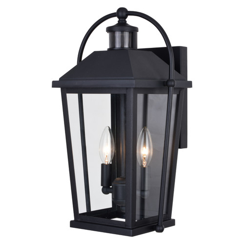 Lexington 2 Light Dualux 9.5-in. Outdoor Motion Sensor Wall Light Textured Black (T0637)