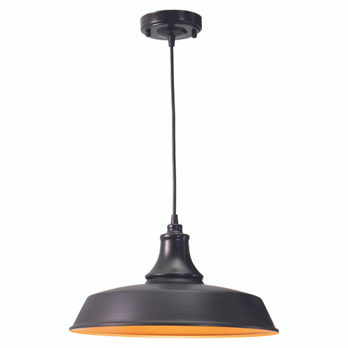 Dorado 15-in Outdoor Pendant Dark Bronze and Light Gold (T0373)