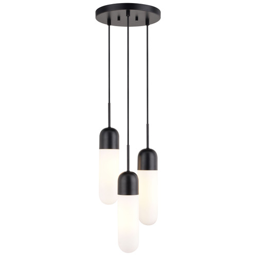 Vaxcel Thalia 10-in. 3 Light Pendant Matte Black (P0423)