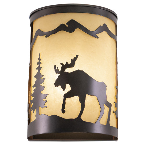 Yellowstone 8-in Moose Wall Light Burnished Bronze (WS55608BBZ)