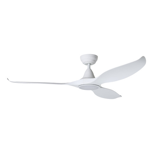 Tirol 60" 3 Blade  DC Fan w/LED Light, 4.5 in Rod,12 inch Rod, Smart Control, White, White Accents, White Blades (235224-6001A)