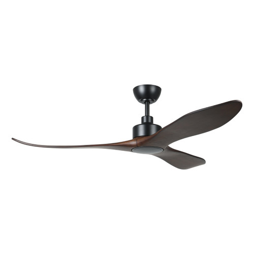Westerly 60" 3 Blade DC Fan w/6" & 12" Rod, Smart Control, Light Sold Separately, Black /Black Accents /Walnut Blades  (235400-6025A)