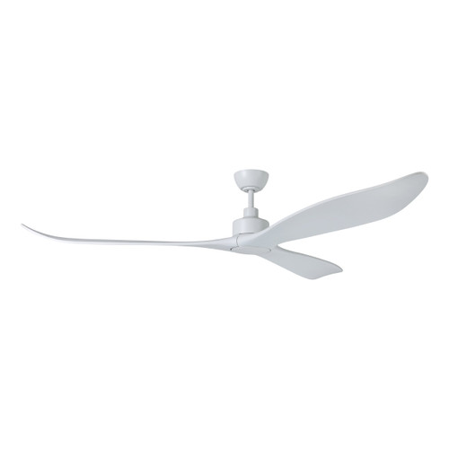 Westerly 84" 3 Blade DC Fan w/6" & 18" Rod, Smart Control, Light Sold Separately, White/White Accents/White Blades (235400-8401A)