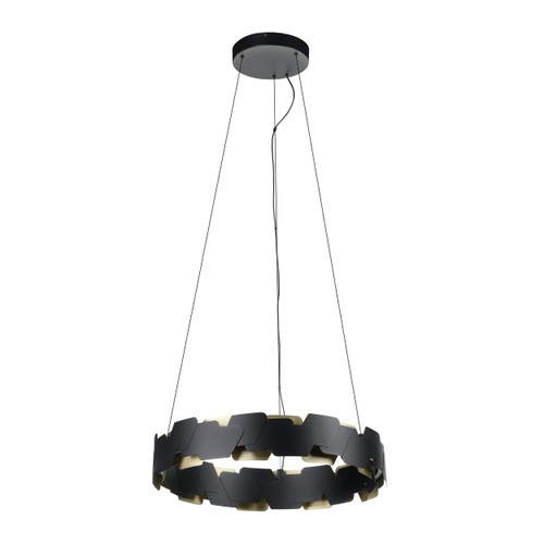 Altagracia 24.17-inch Black and Gold 3CCT LED Pendant Light (390031A)