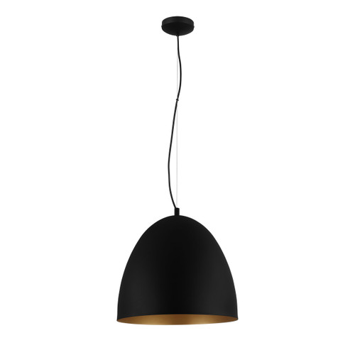 Sarabia 15.94-inch 1-Light Black and Gold Pendant Light (204316A)