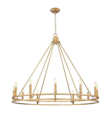 Dennison 12 Light Chandelier in Signature Brass (4005-12SBR)
