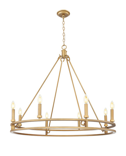 Dennison 8 Light Chandelier in Signature Brass (4005-8SBR)