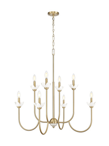 Allistair 8 Light Chandelier in Modern Gold (352-8MGLD)