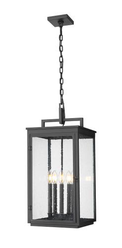 Z-Lite Hartwell 5 Light Outdoor Chain Mount Ceiling Fixture in Sand Black (5019CHXL-BK)