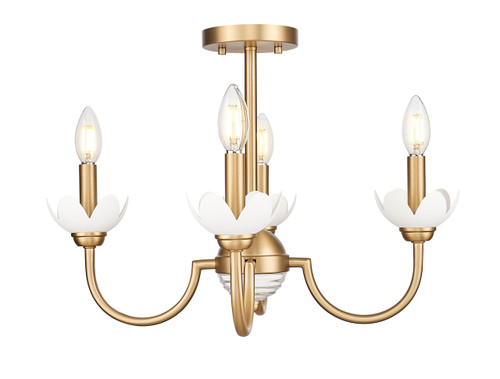 Allistair 4 Light Semi Flush Mount in Modern Gold (352-4SF-MGLD)