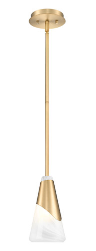 Aimie 1 Light Pendant in Modern Gold (828P6-ROD-MGLD)