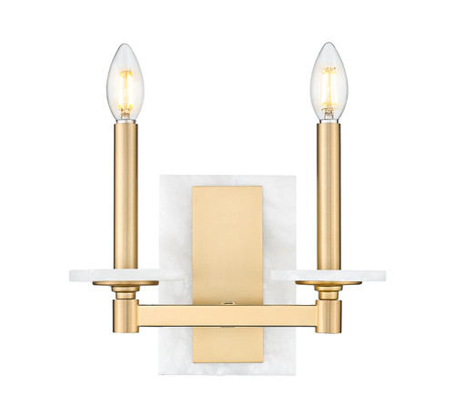 Kaden 2 Light Wall Sconce in Modern Gold (3045-2S-MGLD)