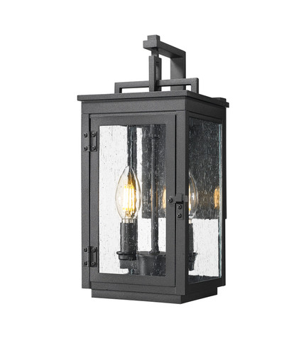 Hartwell 2 Light Outdoor Wall Light in Sand Black (5019S-BK)