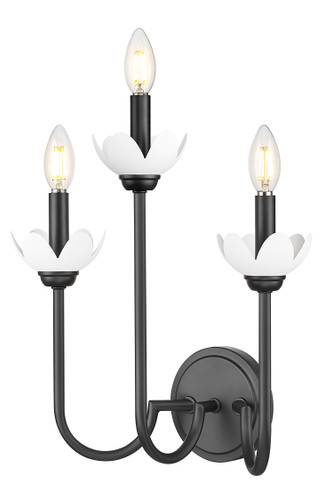 Allistair 3 Light Wall Sconce in Matte Black (352-3S-MB)