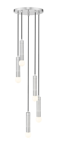 Z-Lite Stari 5 Light Chandelier in Brushed Nickel (1956P-5R-BN)