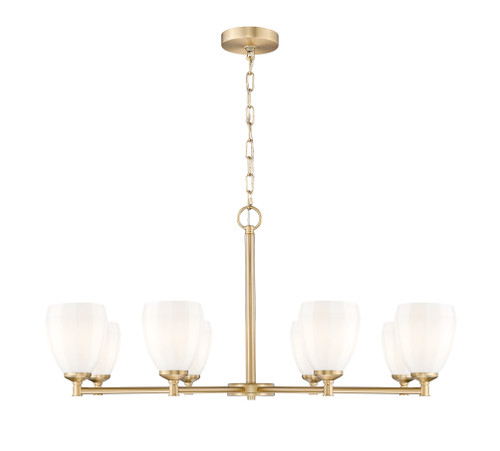 Z-Lite Oren 8 Light Chandelier in Modern Gold (7004-8MGLD)