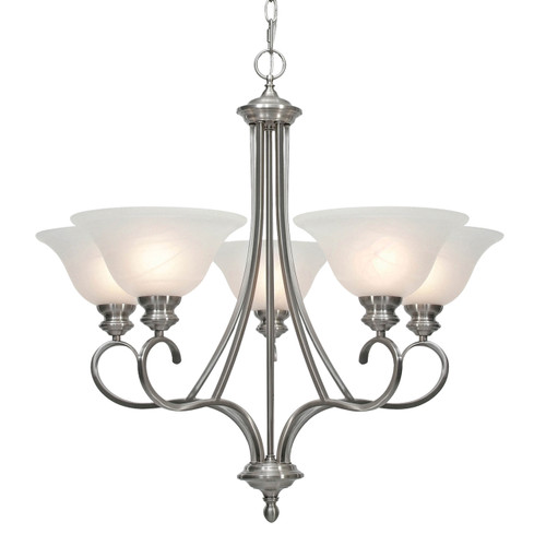 Lancaster 5 Light Chandelier In Pewter (6005-5 PW)