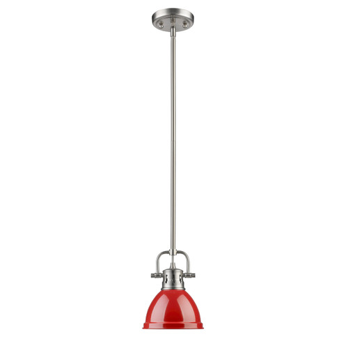 Duncan Mini Pendant with Rod in Pewter (3604-M1L PW-RD)
