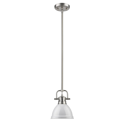 Duncan Mini Pendant with Rod in Pewter (3604-M1L PW-WH)