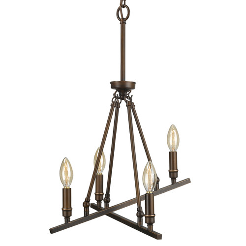 Garvin 4 Light Chandelier in Rubbed Bronze (2360-4 RBZ)