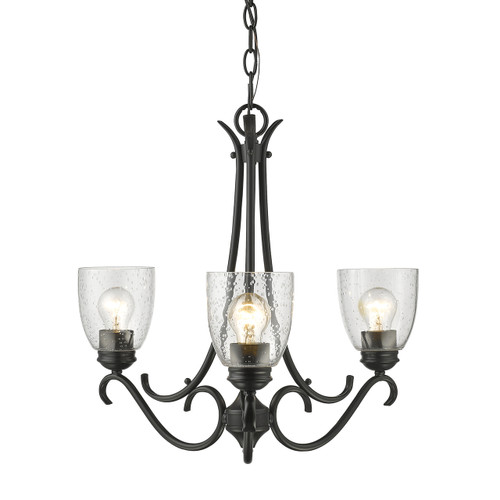 Parrish 3 Light Chandelier in Matte Black (8001-3 BLK-SD)