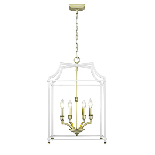 4 Light Pendant (8401-4P SB-WH)