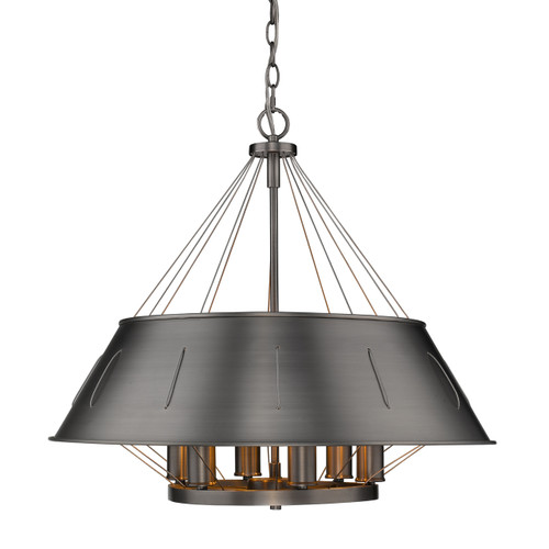 Whitaker 6 Light Pendant in Aged Steel (7917-6P AS)