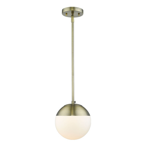 Dixon Small Pendant with Rod in Aged Brass (3218-S AB-AB)