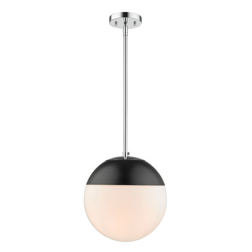 1 Light Pendant with Rod (3218-L CH-BLK)