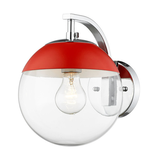1 Light Wall Sconce (3219-1W CH-RED)