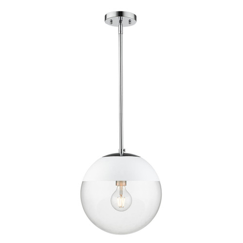 1 Light Pendant with Rod (3219-L CH-WHT)