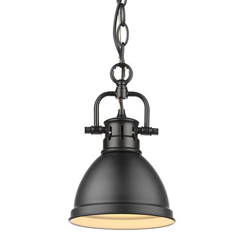 Duncan Mini Pendant with Chain in Matte Black (3602-M1L BLK-BLK)